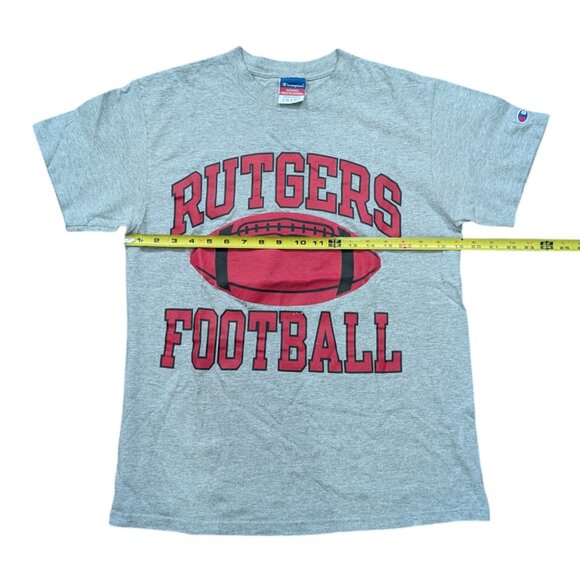 Vintage Y2K Rutgers University Football Shirt Sz M Gray Scarlet Knights Graphic - Picture 6 of 8